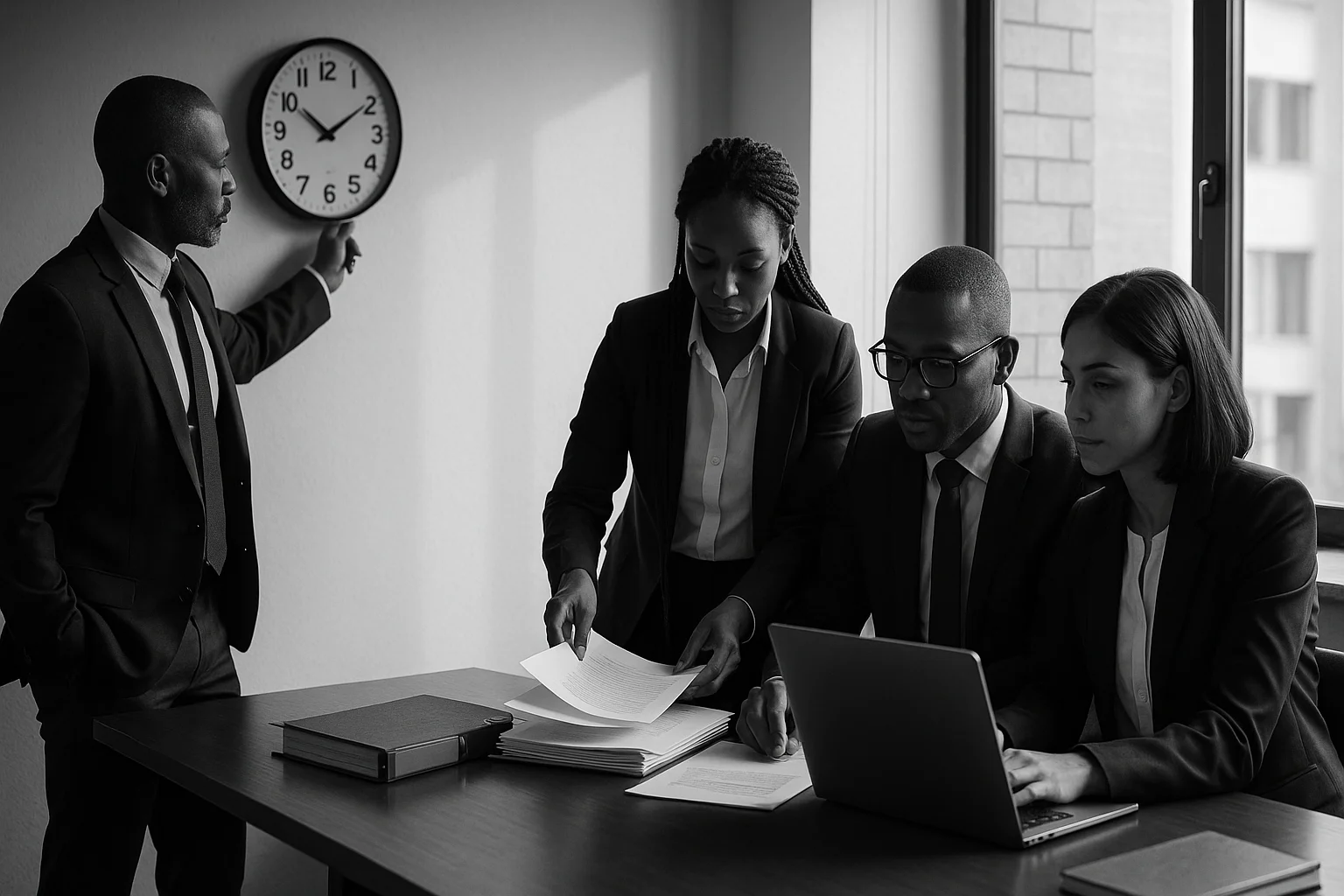 Litigation team responding to an urgent commercial matter