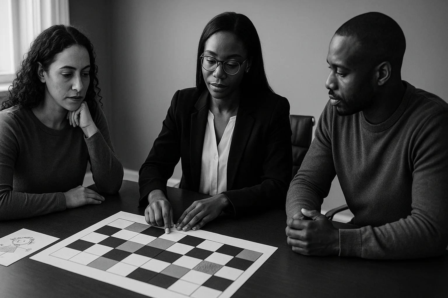 Family law attorney advising a client on divorce and separation